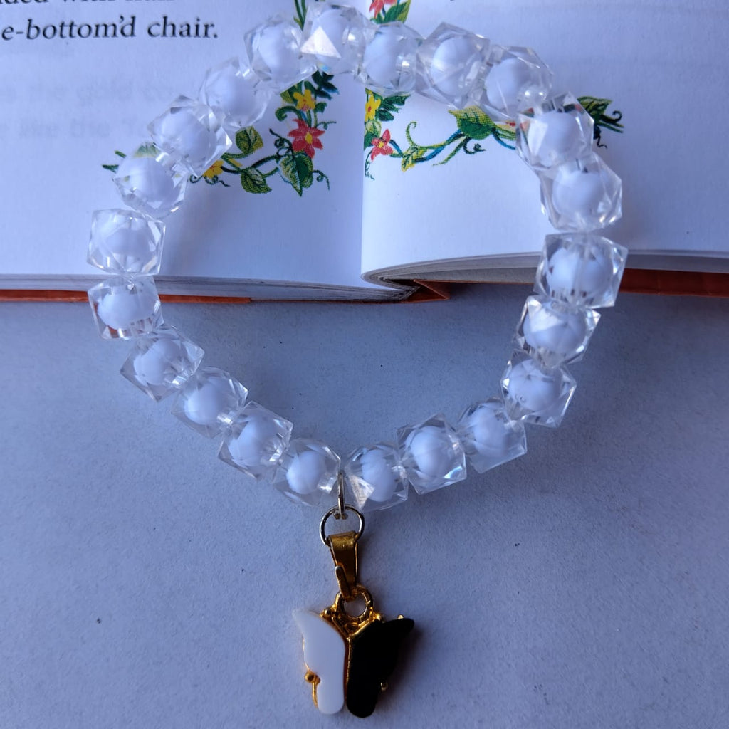 Mono Butterfly Crystal Bracelet