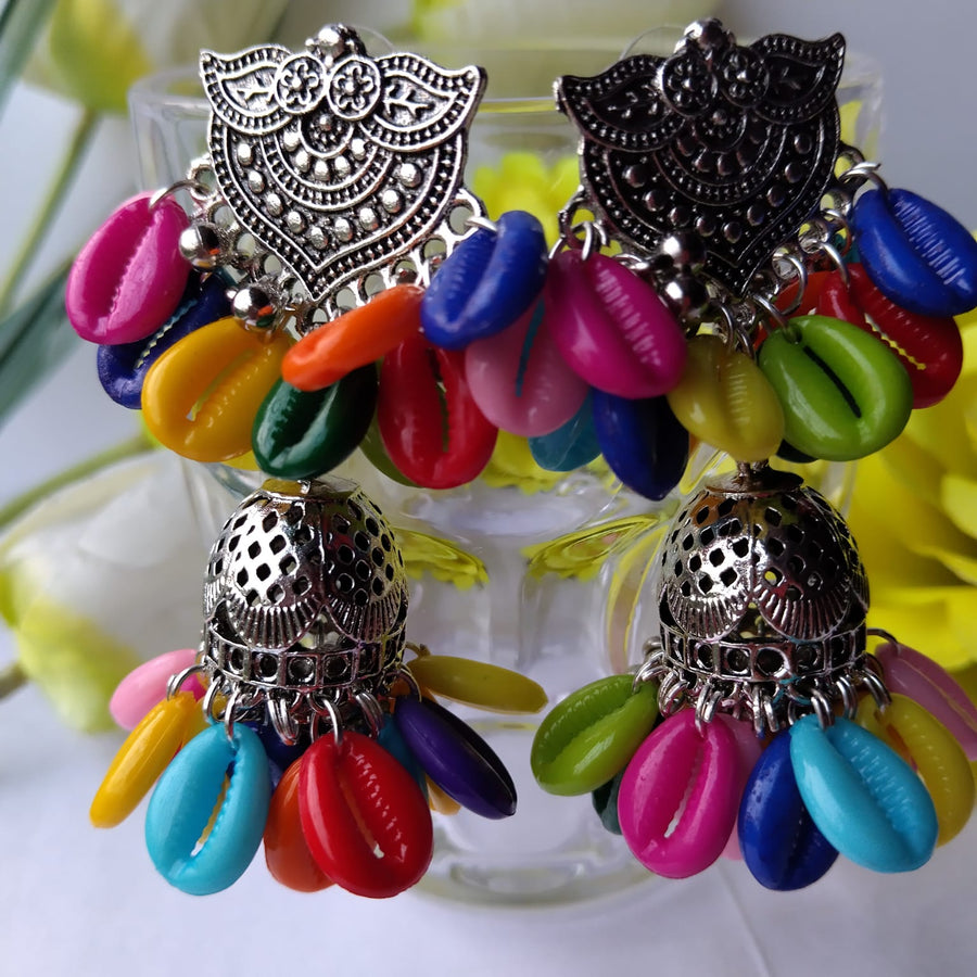 Rang Mahal Cowrie Jhumka